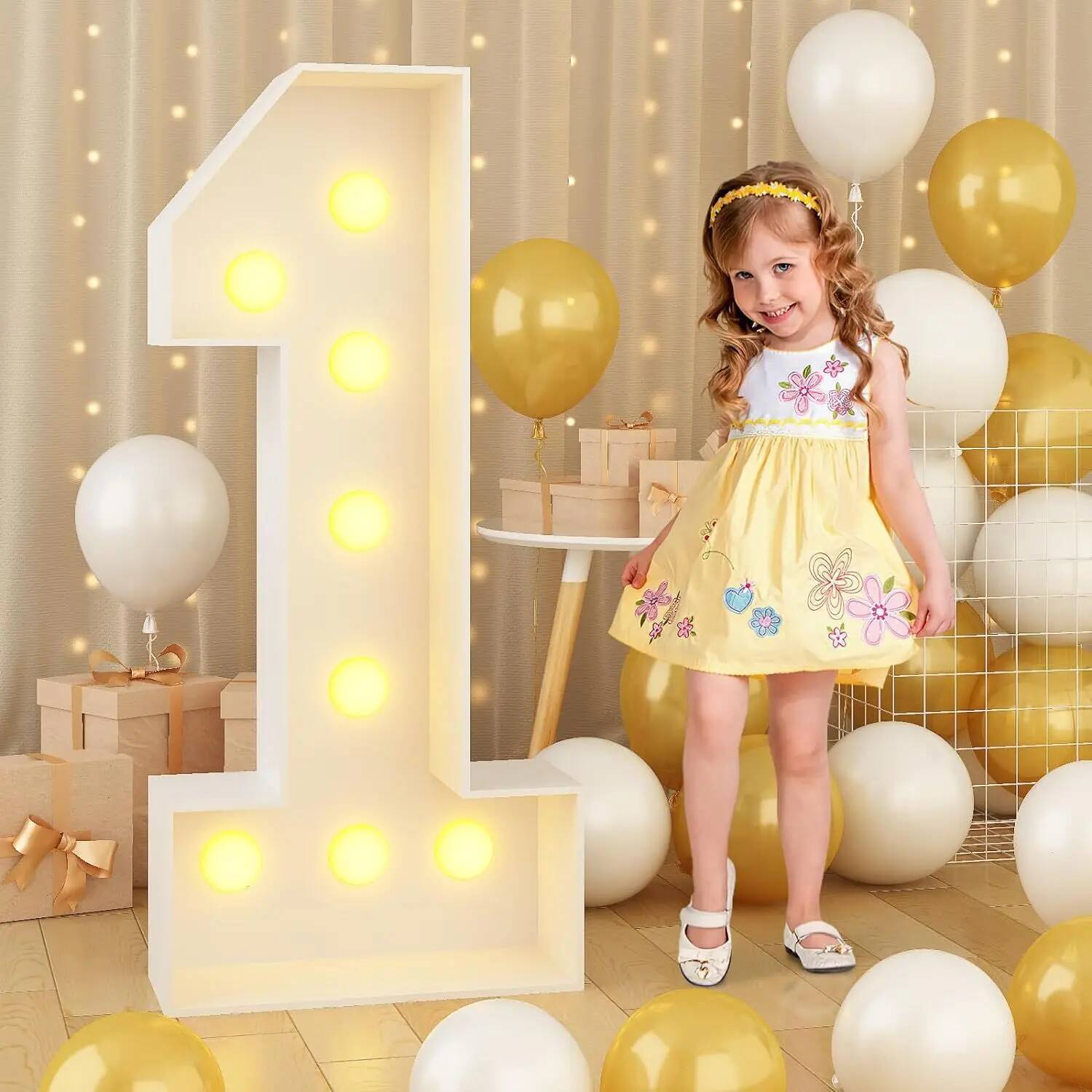 Confetti Balloon Set - Luz LED Gigante em Formato de