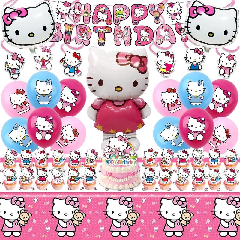 Confetti Balloon Set - Decorações de Festa Hello Kitty: Faixas