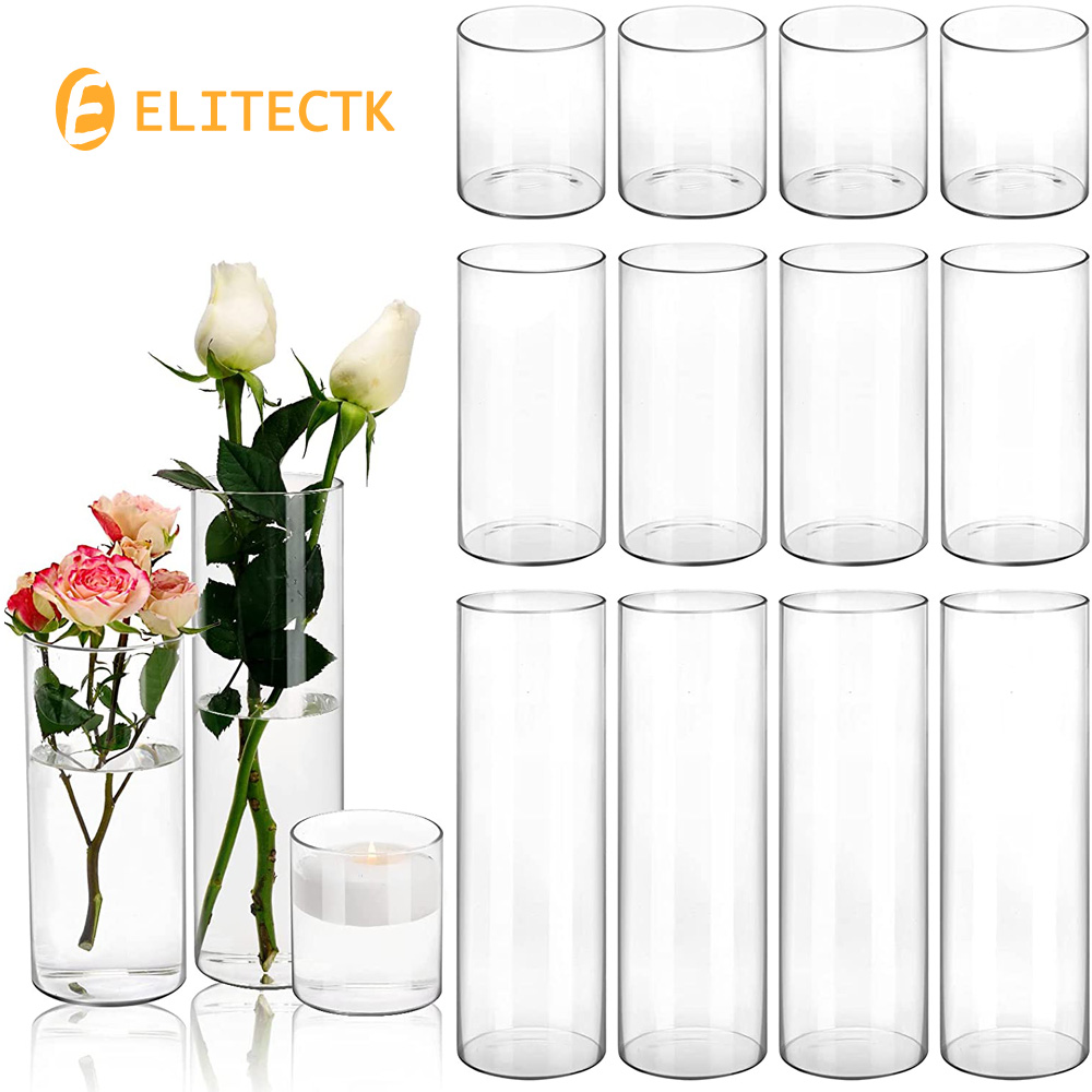 Centerpiece Vase Tall - Vaso De Cilindro De Vidro Castiçal