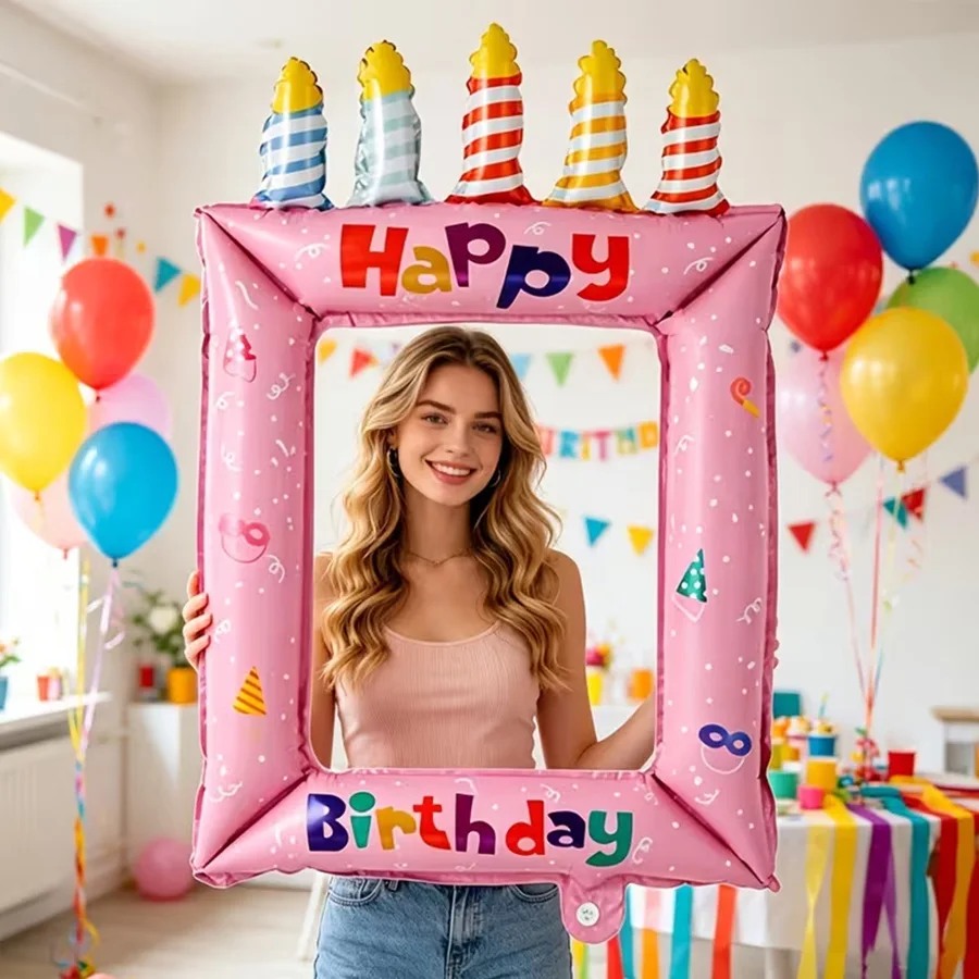 Confetti Balloon Set - 1/2 Peças Balão Metalizado Azul Rosa