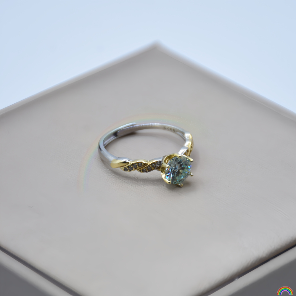 Anel de prata S925 com diamant - Wedding Superstar avaliação e preço