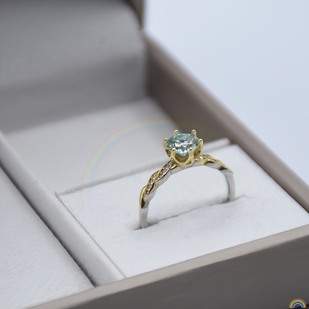 Anel de prata S925 com diamant - Wedding Superstar avaliação e preço