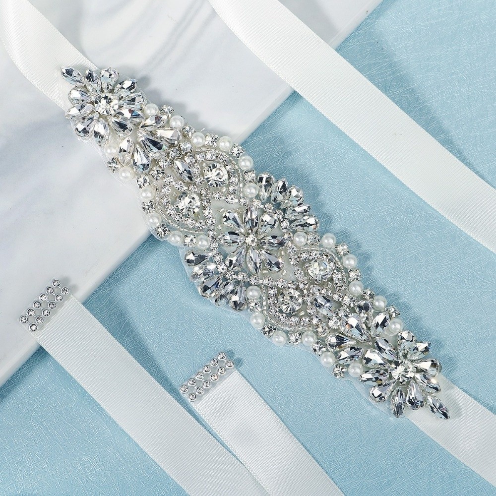 Cinto de Noiva Longo Estilo Co - Bridal Sash Ribbon avaliação e preço