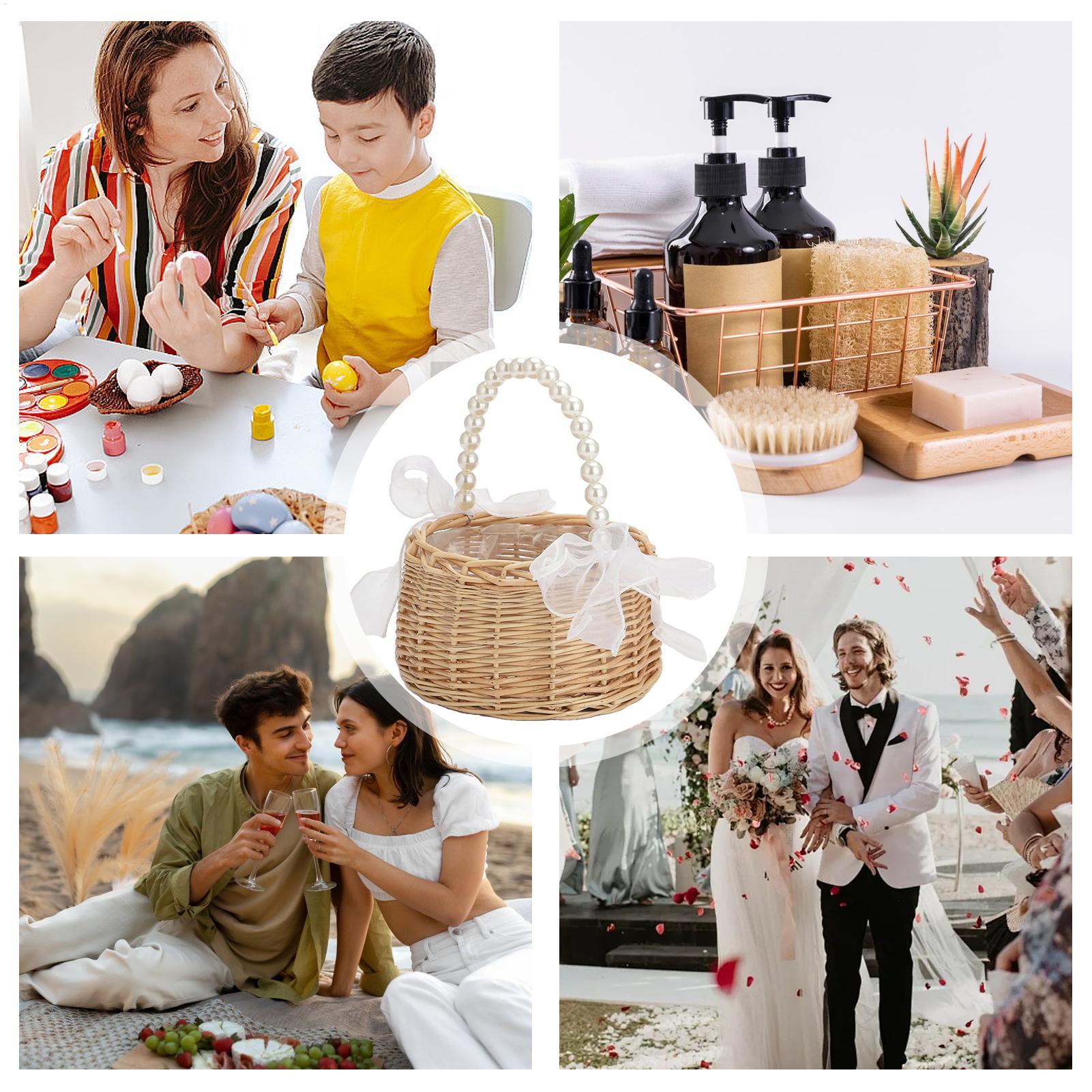 Cesta de vime e rattan com alç - Wedding Hampers avaliação e preço