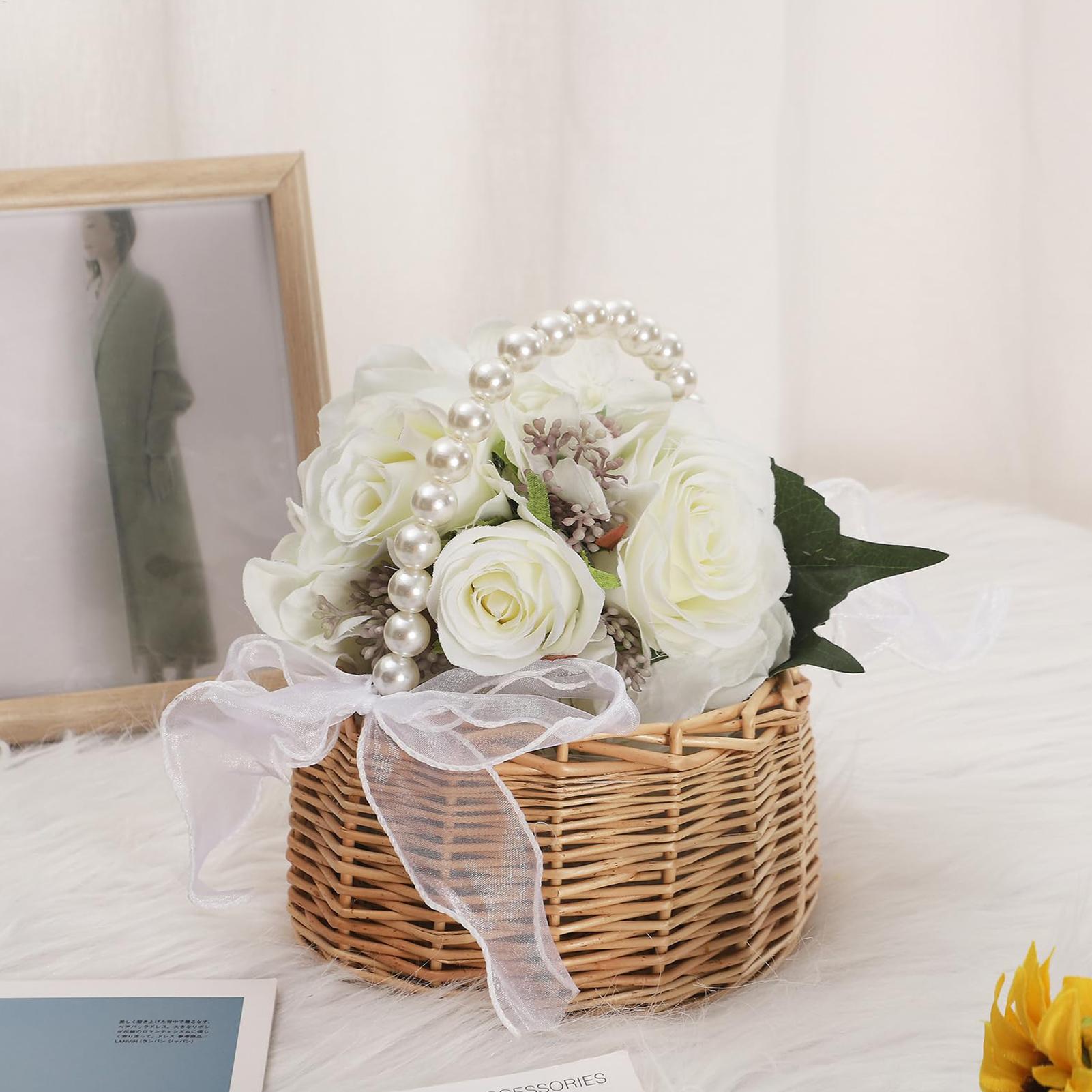 Cesta de vime e rattan com alç - Wedding Hampers avaliação e preço