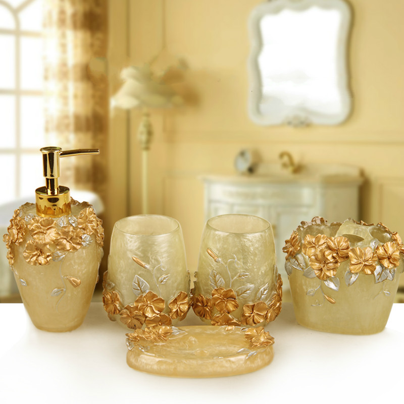 Kit de banheiro de resina em r - Wedding Bathroom Supply Kit avaliação e preço