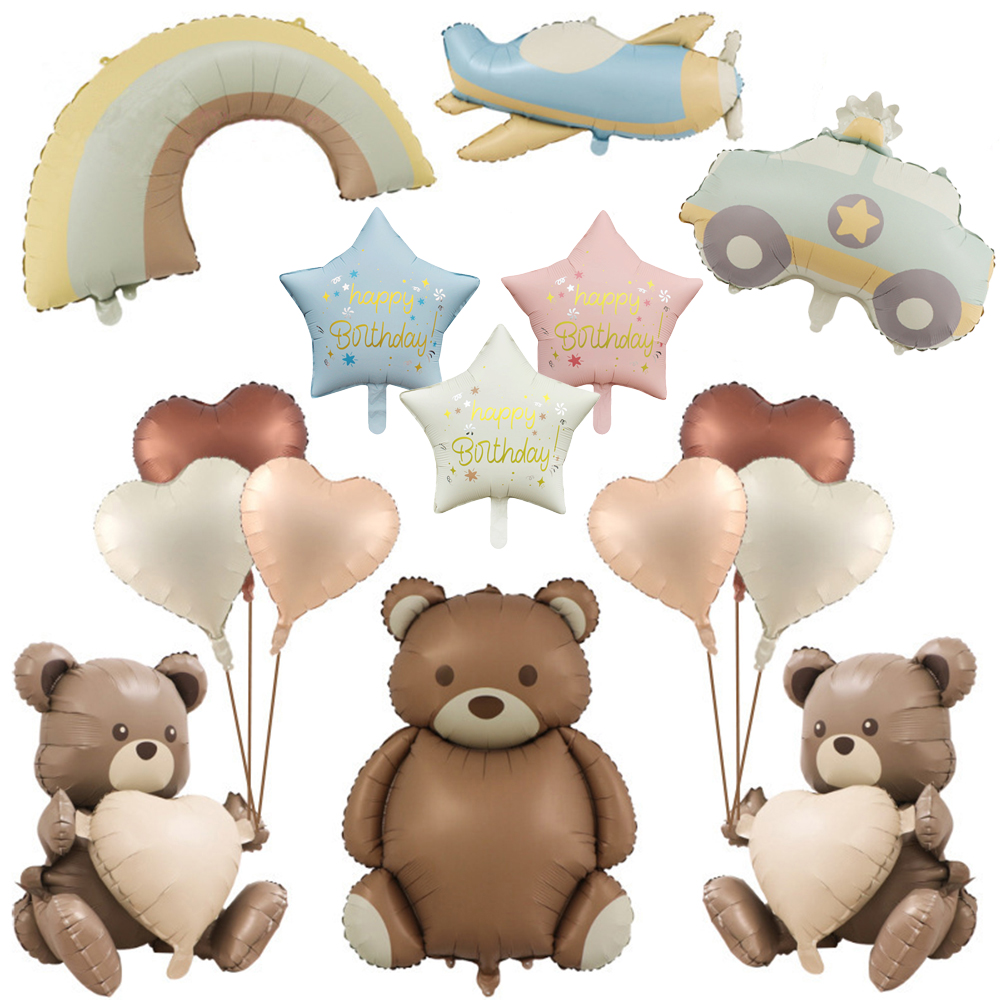 Grande fosco urso marrom folha - Confetti Balloon Set avaliação e preço