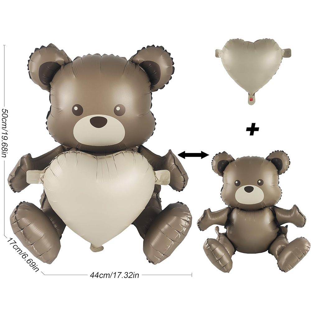 Grande fosco urso marrom folha - Confetti Balloon Set avaliação e preço